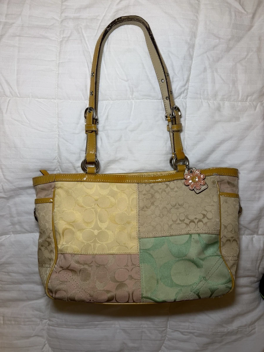 Coach Patchwork Shoulder Bag Patent Bags & Handbags for Women for