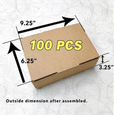 100 Pieces 9" x 6" x 3" Corrugated Security Mailer Shipping Box Boxes