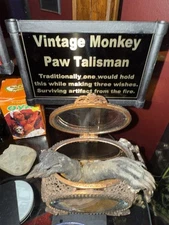 Talisman Paws In Victorian Case - Only Taxidermy To Survive Oddity Museum Fire!