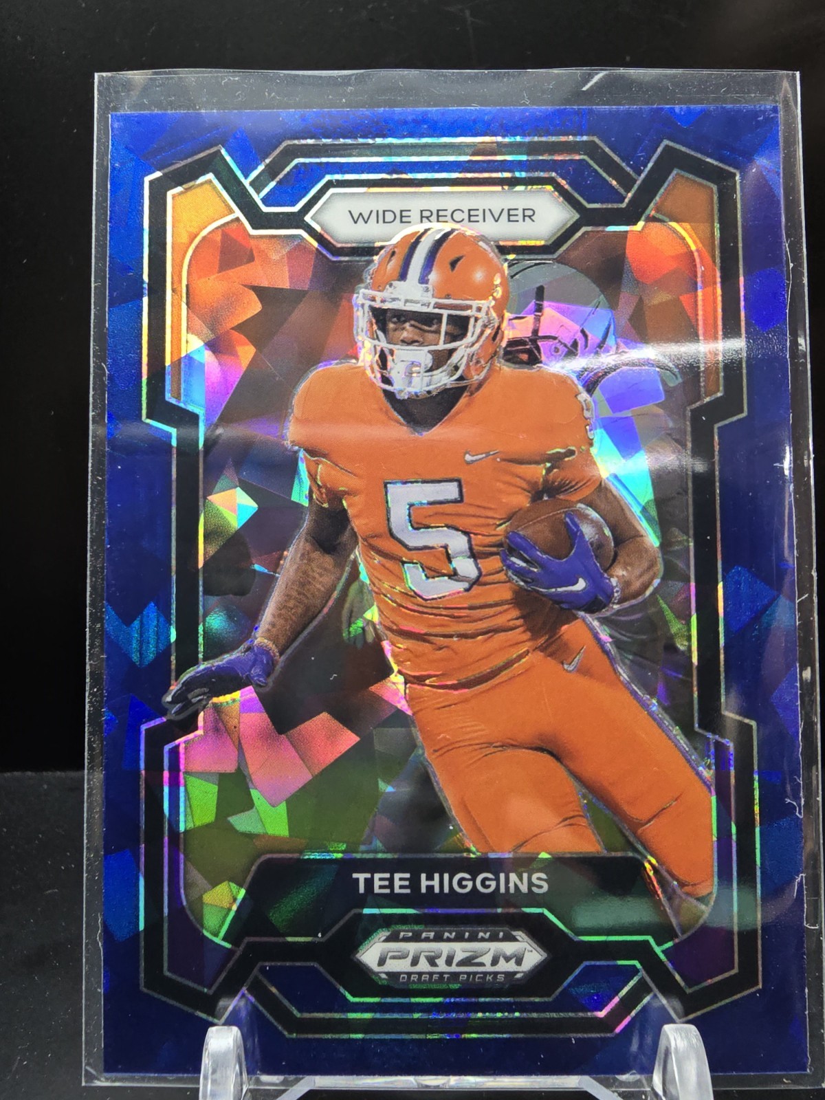CZA414 - 2024 Panini Prizm Draft Picks - Tee Higgins #24 Blue Ice Prizm