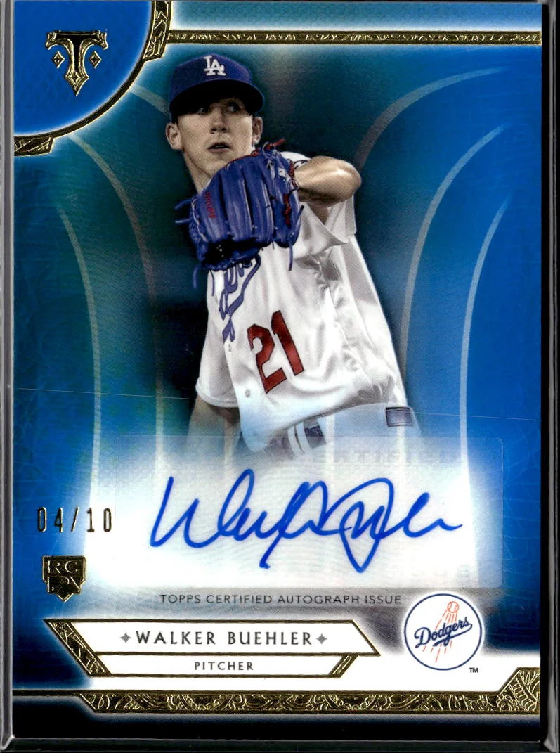 Walker Buehler 2018 Topps Triple Threads Auto Autograph RC Blue 4/10 LA Dodgers