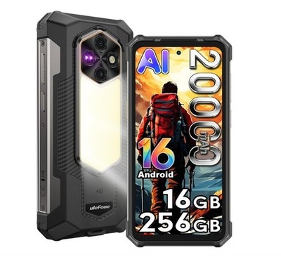 Ulefone RugKing 5 Pro Rugged Phone 8GB+256GB 20000mAh 64MP NFC Android 16 4G