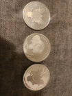 Lot Of 3 Sunshine Mint One Troy Ounce Silver  Rounds. One Is a buffalo round.