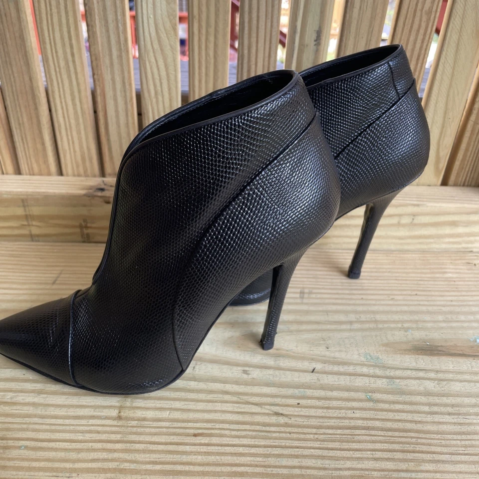 Botines Proenza Schouler de cuero negro con tacón granulado 40/9,5 Foto 4 de 4