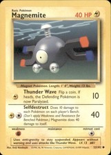 1999 Pokemon Base Set Unlimited - Magnemite Common TCG Card 53/102