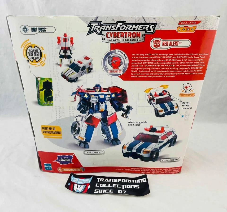 Transformers Cybertron Robots In Disguise Red Alert with Dirt Boss MISB - Image 2 of 2