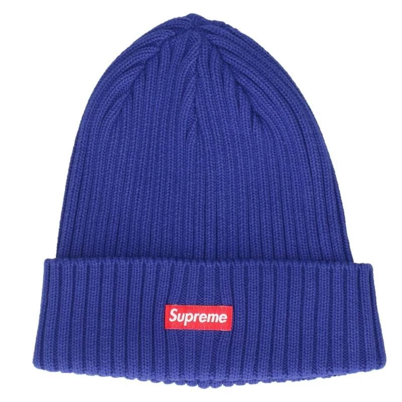 Supreme bonnet surteint petite boîte logo côte tricot chapeau violet 304052 Bs99 Ac AC316
