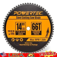 14 Inch Cold Saw Blade 66T TCG Metal Cutting Reduced Spark Efficient Cuts New