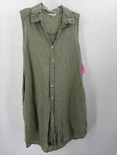Pre-Owned Rosemarine Green Size Small Button Down Midi Sleeveless Dress