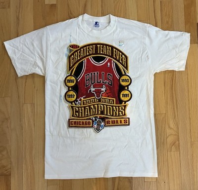 1996 Chicago Bulls Starter NBA Champions Greatest Team Ever Shirt Men s M - New