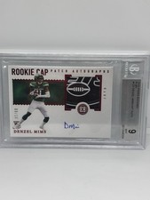 2020 Panini Encased Rookie Cap NY JETS LOGO PATCH AUTO /10 Denzel Mims Rare SSP