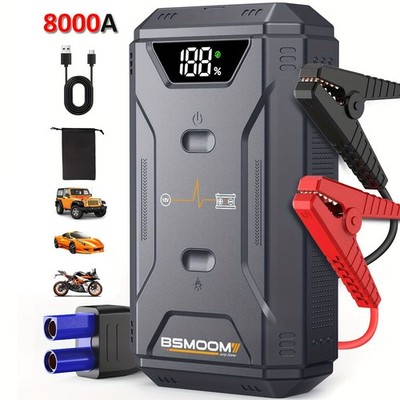 8000A Auto Starthilfe Jump Starter Ladegerät 12V KFZ Booster Powerbank