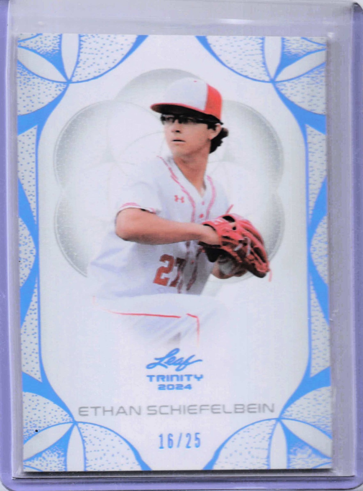 2024 Leaf Trinity - Platinum #86 - Ethan Schiefelbein SN 16/25