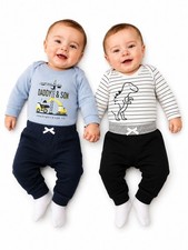 Carter's Baby Boys' 4-Piece Bodysuit Jogger Pants Set 6 Months
