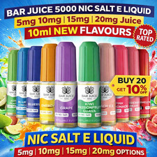 BAR JUICE 5000 NIC SALT E LIQUID 5mg 10mg 15mg 20mg Juice, 10ml NEW FLAVOURS
