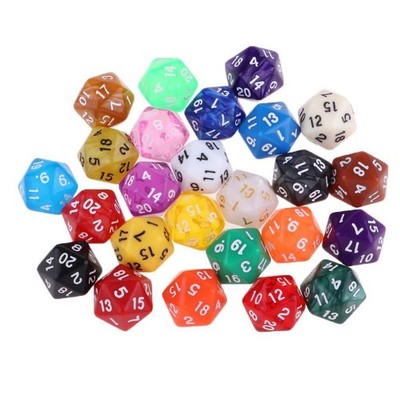25 Stück Polyeder D20 Würfel Für TRPG Game Dungeons And Dragons