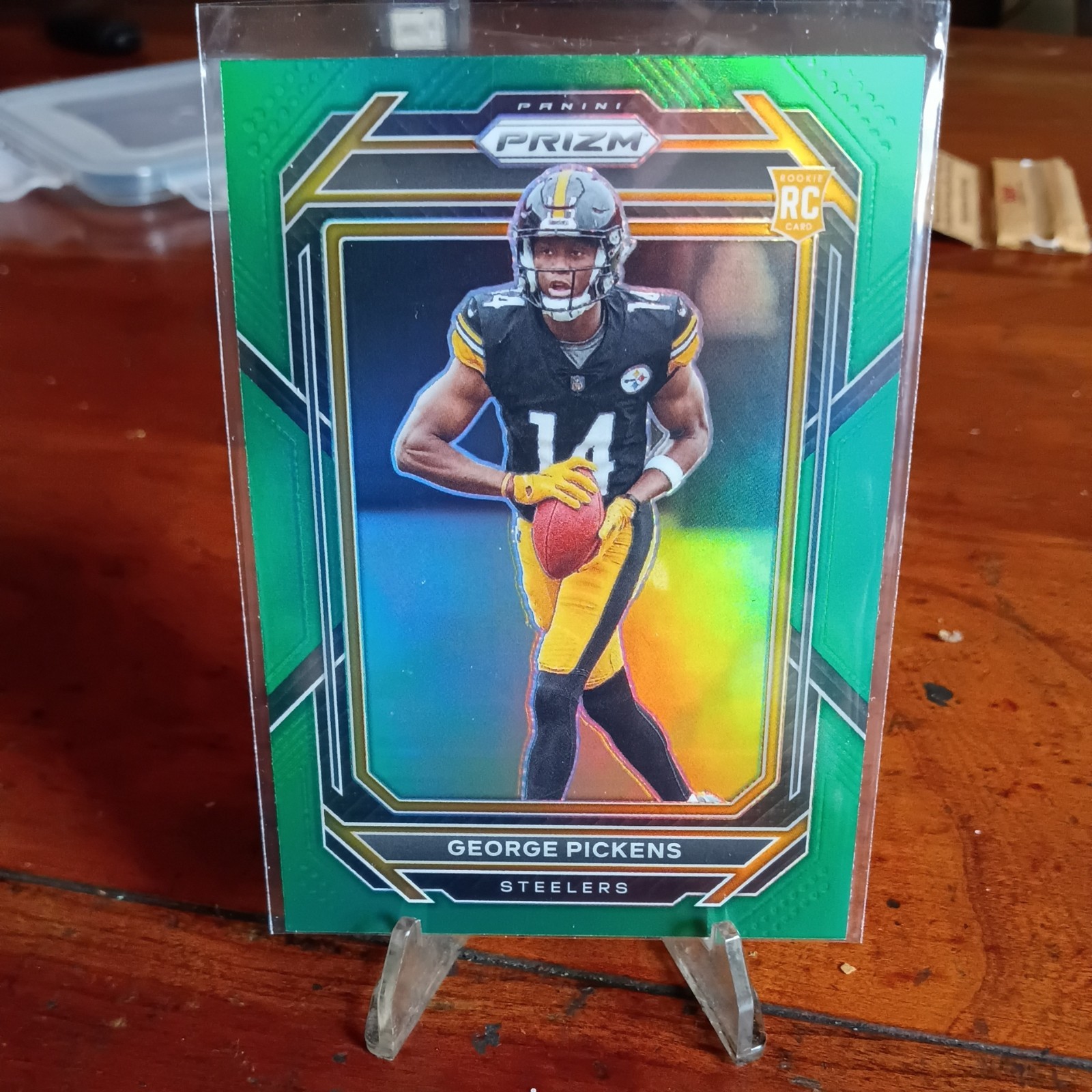 Panini 2022 Prizm Rookies Green Prizm George Pickens RC #329 Steelers