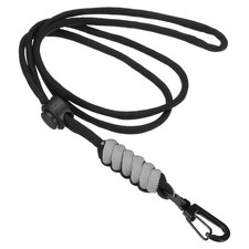 Lanyard neck, long adjustable lanyard badge, grey