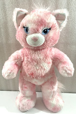 Build A Bear Pink White Cat 16" plush BABW girl