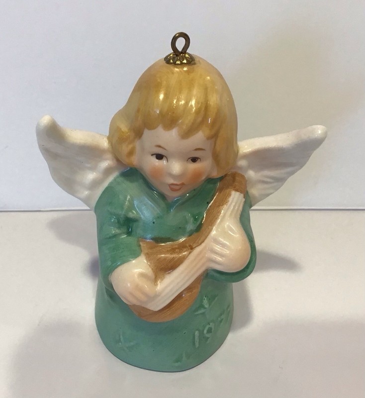 Vintage Goebel Christmas Angel Bell Ornament 1977 Boxed West Germany