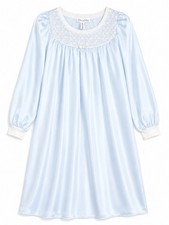 Vintage Oscar de la Renta Nightgown M/L Blue Balletcore Lace Coquette 90s Saks
