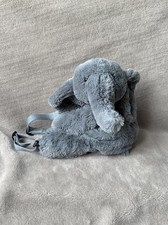 Retired Jellycat Huggady Elephant Backpack Bag Soft Blue Plush Toy Adjustable
