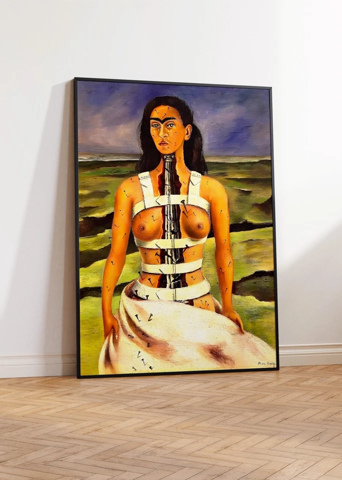 Impresión de la columna rota de Frida Kahlo, póster de arte abstracto, arte de galería surrealismo Foto 3 de 4