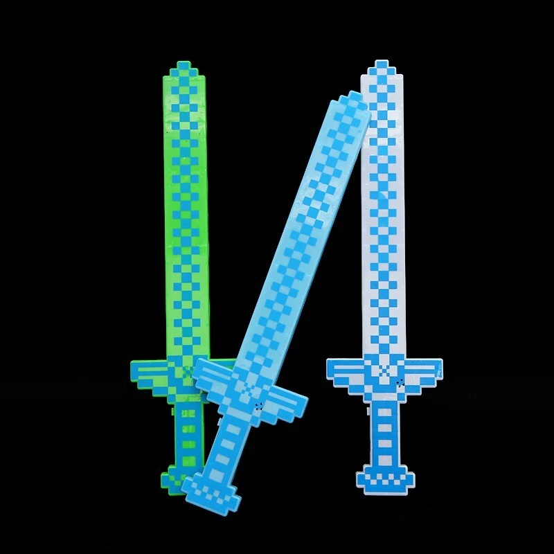 Pixel Diamond Toy Light up Weapon Sword With LED Lights and Sound Set of 3 - Изображение 3 из 4