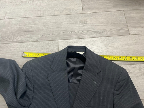 Wilke-Rodriguez 36S 2PC Suit Blazer Men Wool Blend Pants 36S x 29 Black/Gray - Picture 7 of 15