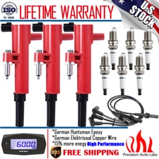 3X Ignition Coils & Spark Plug & Wire Set For Jeep Liberty Dodge Ram 1500 UF640