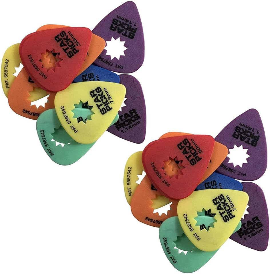 24-Pack Guitar Picks Variety Set – Two Sizes for Musicians