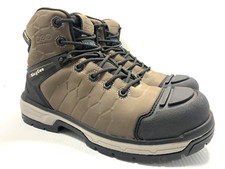 KingGee Quantum Work Boots CB Zip/Lace Mens US 9.5 Cedar/Black K27120 LIKE NEW