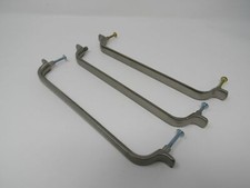Designer Cabinet Door Drawer Handles Pulls Lot of 3 Satin Nickel