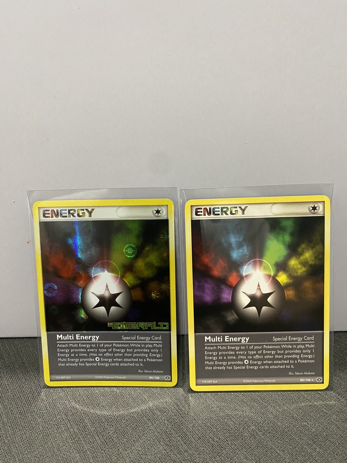 2005 Pokemon, EX Emerald, #89/106 Multi Energy, Reverse Holo Rare 2 Card NM