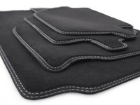 NEU FußMatten Porsche 911 996 Premium Velour Autoteppich Doppelnaht Weiß Tuning