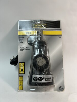 Defiant Outdoor Heavy Duty Timer w/ 2 Grounded Outlets 15A 125V - 1000 015 597