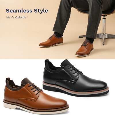 Men's Lightweight Lace-Up Comfortable Fashion Dress Shoes Classic Derby Shoes
