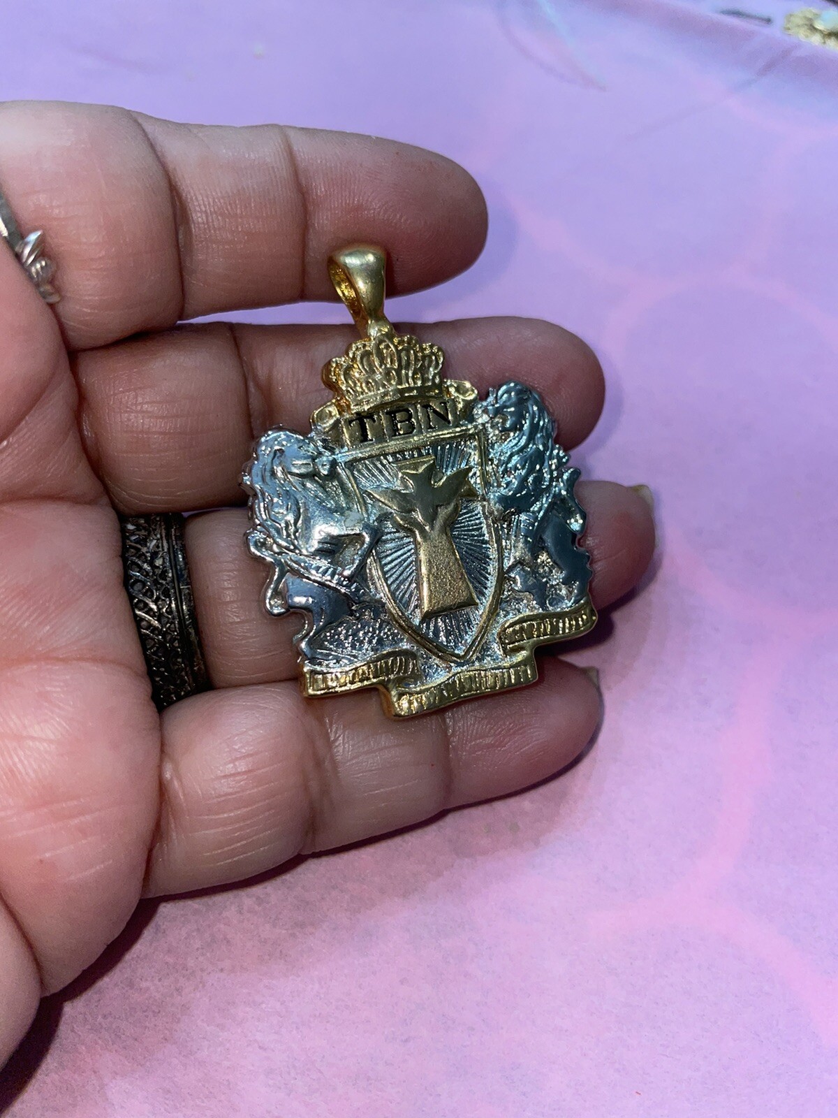 Trinity Broadcasting Network Pendant, Silver and … - image 7