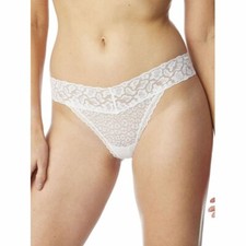 No Boundaries Women's Allover Lace Thong Panties Size 2XL 9 Arctic White New
