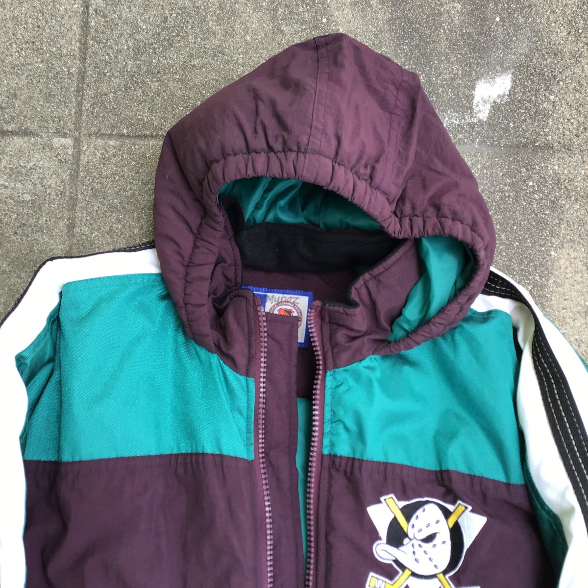Mighty Ducks Starter ジャケットキヤップスターターセト Mighty Ducks Starter jacket full zip Large Big Logo Vintage