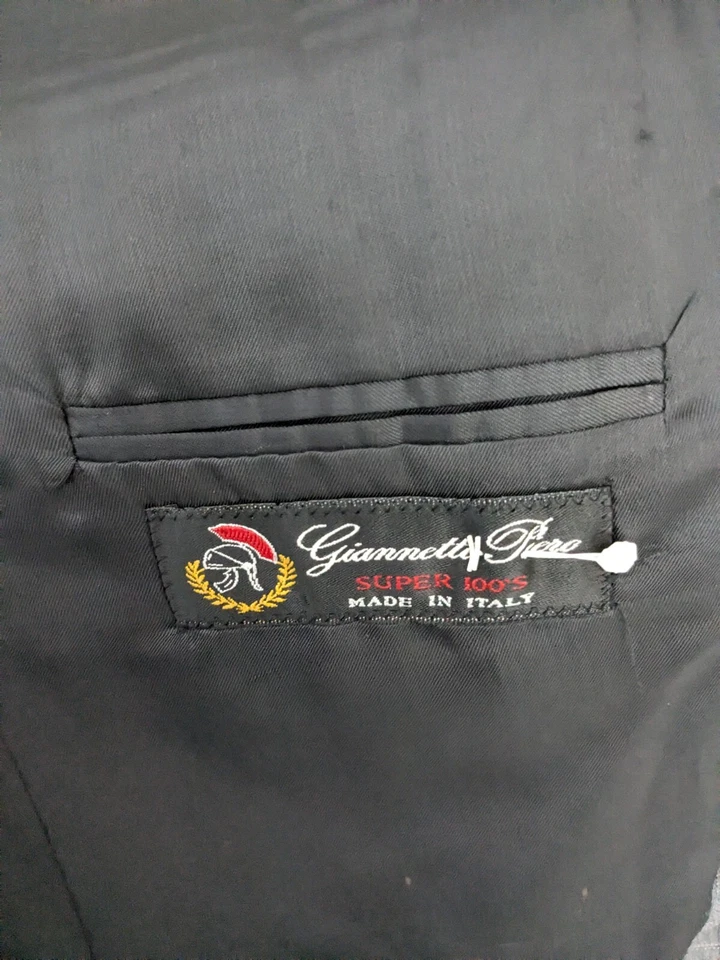 Alfred Dunhill London Men's Gray Suit Jacket Super 100's Size 52 Short - Image 3 of 4