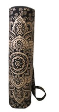 Black Golden Yoga Mat Carrier Bag Hippie Mandala Cotton Bags With Shoulder Strap