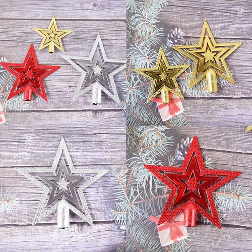 Christmas Tree Topper Star Decoration Xmas Tree Top Ornament Five-Pointed Star - Picture 5 of 21