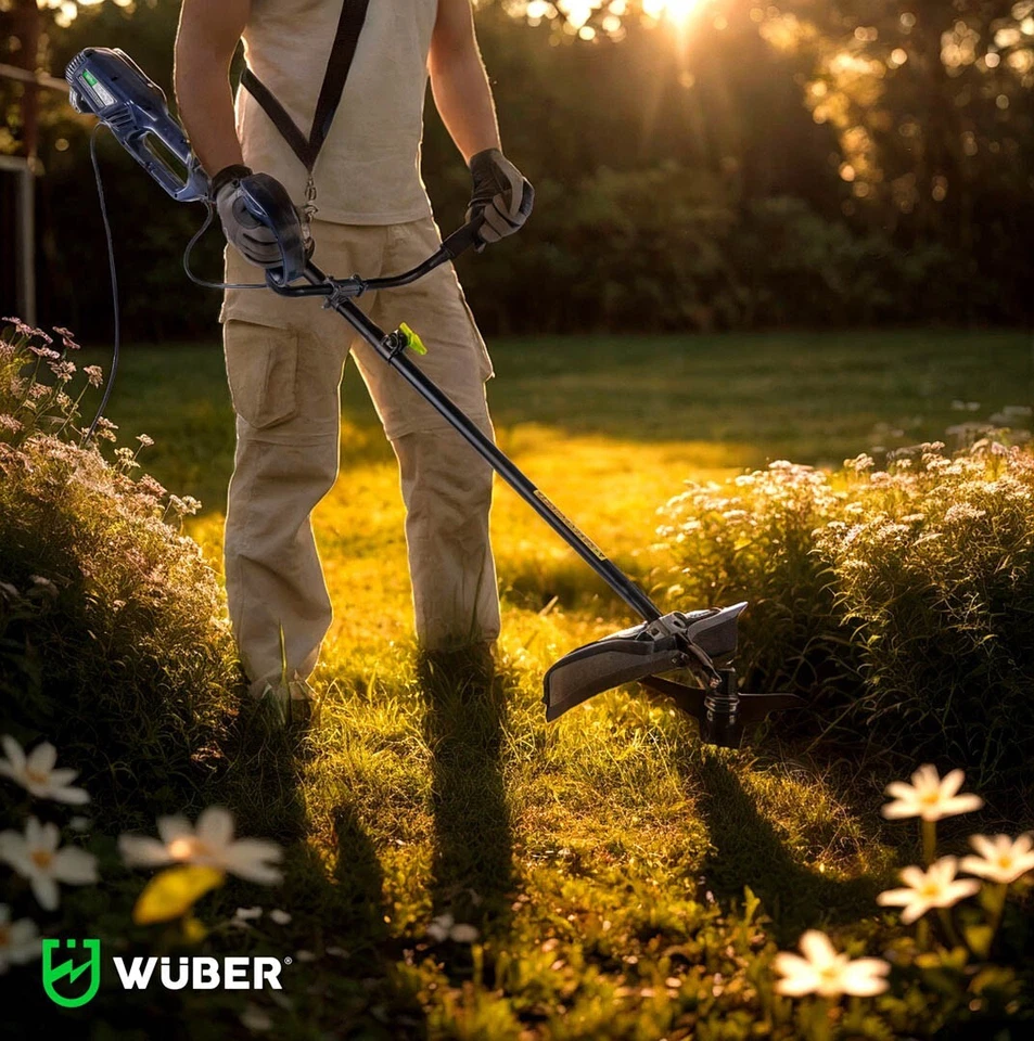 Grass Trimmer Electric WUBER 1200W 38cm Line + 3-Tooth Blade - GERMANY - Image 3 of 4