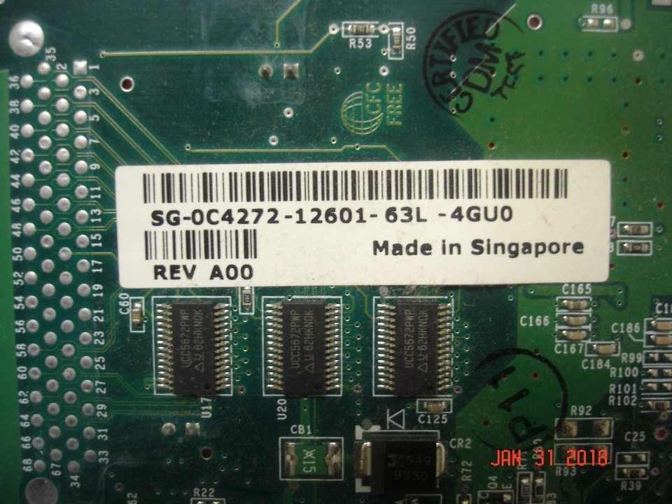 DELL C4274 PCI-X U320 SCSI 1 CHANNEL RAID CONTROLLER, W/ 68PIN CABLE & ID CABLE - Image 4 of 4