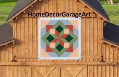 Barn Quilt Metal Sign, Morning Star Pattern, Dutch Amish Design, 9 Sizes