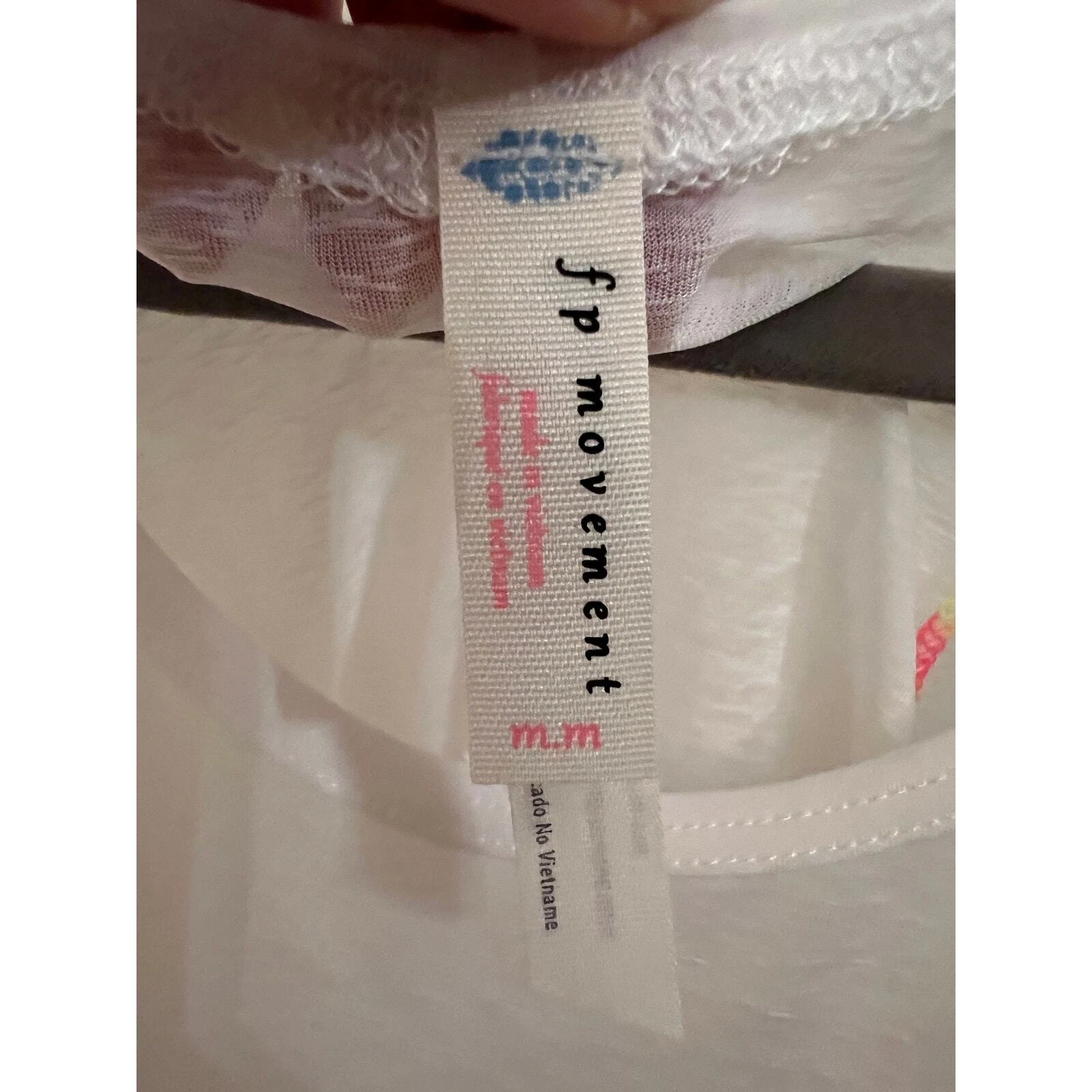 free-people-movement sheer double layer elastic hem sporty tank-top