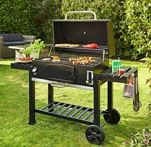 XXL Smoker Barbecue Outdoor Charcoal Portable Grill BBQ with Cover Wheels Table
Opens in a new windo
