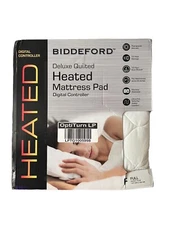 Biddeford Deluxe Quilted, Heated Mattress Pad, Digital Controller Full (54x75in)
