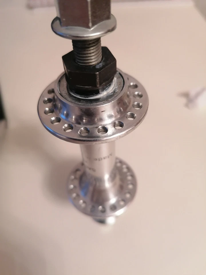 #290 Vintage Sachs X5 Hecho en Francia, 36 Agujeros Aleación Buje Delantero Atornillado, Usado Foto 4 de 4